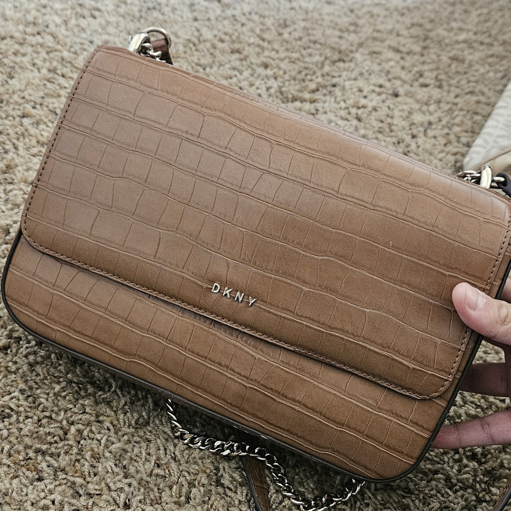 DKNY Brown Croc-Embossed Women's Bag